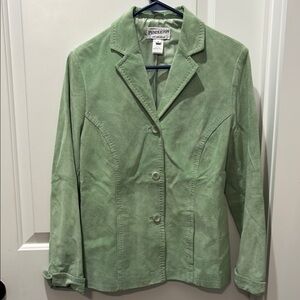 Pendleton Green Blazer Suede Hip-Length